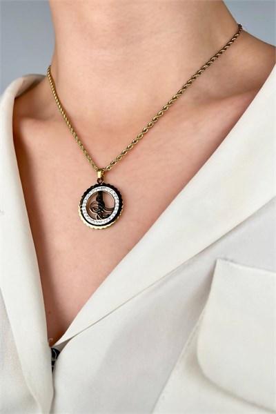 Tural Steel Chain Necklace - Gold Color