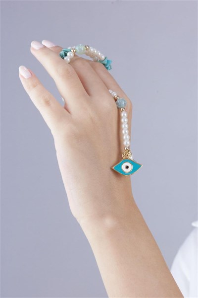 Turquoise Natural Stone Pearl Necklace
