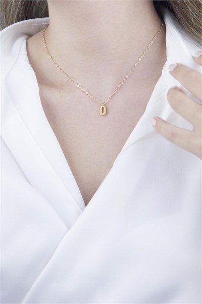 Ü Letter Gold Chain Necklace