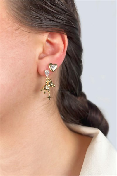 Xuping Bear Earrings - Gold