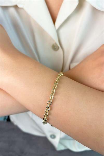 Xuping Small Hoop Bracelet Nameplate - Gold