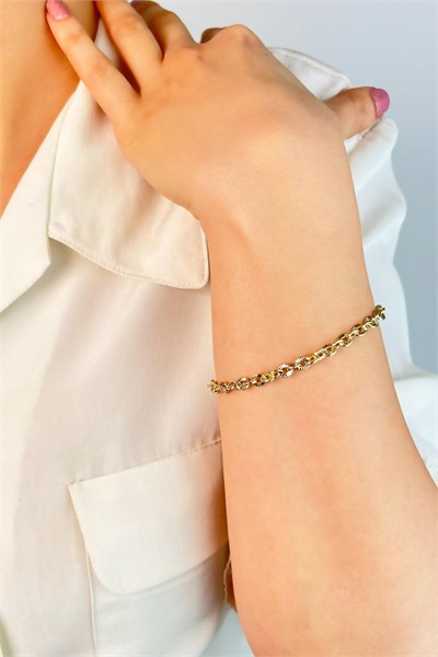 Xuping Small Hoop Bracelet Nameplate - Gold