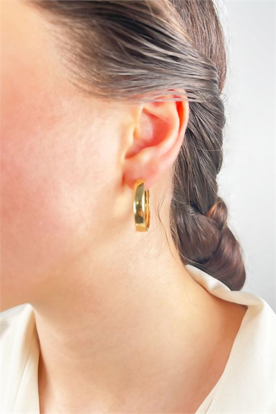 Xuping Full Round Hoop Earrings - Gold