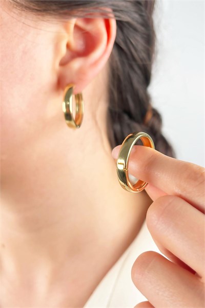Xuping Full Round Hoop Earrings - Gold