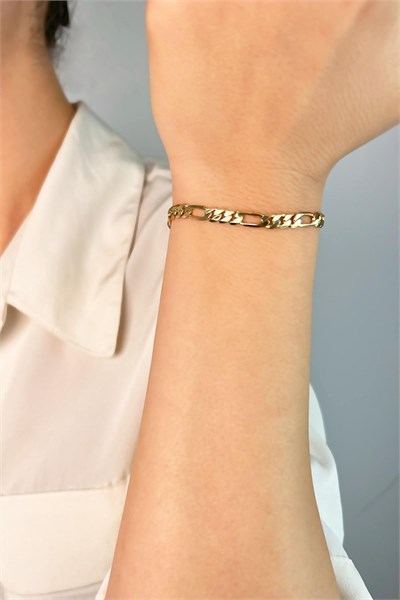 Xuping Chain Model Bracelet Nameplate - Gold