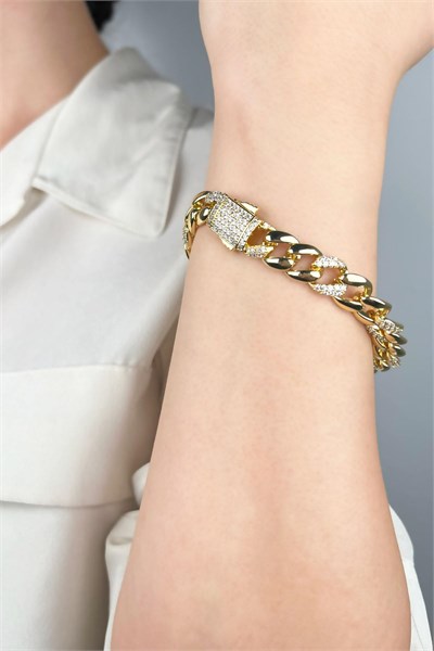 Xuping Zircon Stone Jeweler Gourmet Model Bracelet - Gold