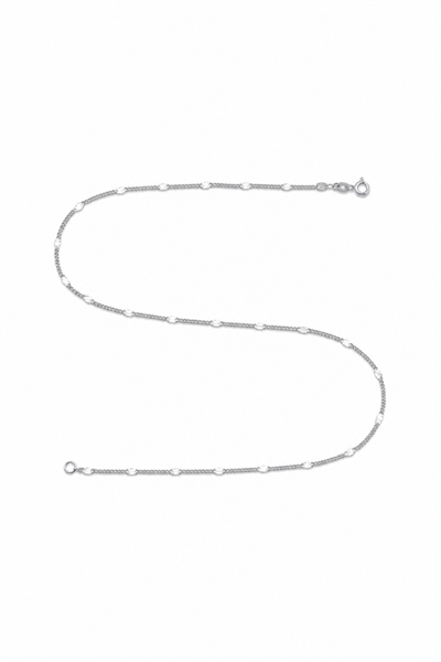 Patterned Brass Chain Necklace with Flat Spacer Links