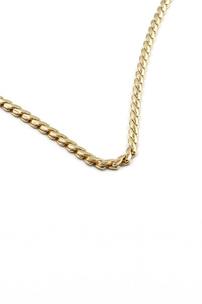 Xuping Tarnish-Resistant Gold-Tone Flat-Link Necklace for Women - 60 cm