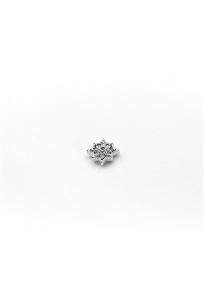 Green Stone Star Tragus & Helix Piercing – Silver Shine Details, Hypoallergenic, Non-Tarnish