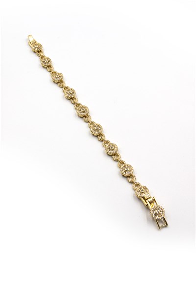 Round Zircon Model Xuping Non-Tarnish Gold Womens Bracelet