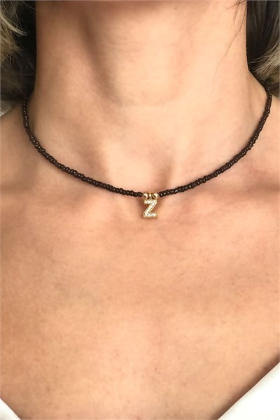 Z Letter Bead Necklace