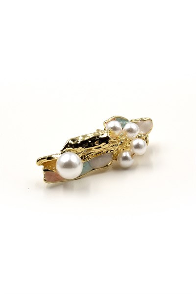 Elegant Pearl Gold Earrings - Classic and Stylish Design