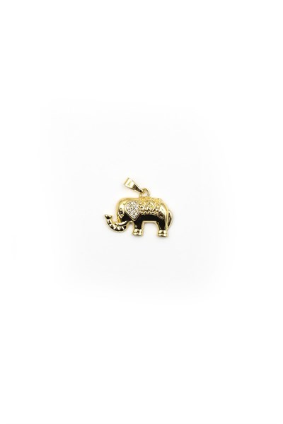 Zircon Elephant Model Xuping Non-Tarnish Necklace Pendant – Gold