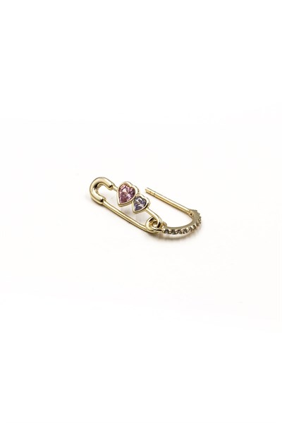 Modern Paperclip Model Xuping Earrings with Zircon Stone - Colorful