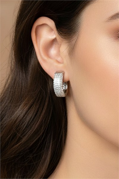 Zircon Stone Xuping Drop Earrings - Sparkling Silver Design