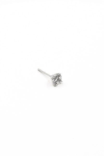 Minimal Design Xuping Single Stone Zircon Earrings - Silver
