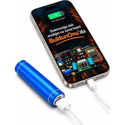 18650 Tekli Metal Powerbank Kutusu – Usb-A 5V 1A Çıkış, Type-C Şarj Girişli