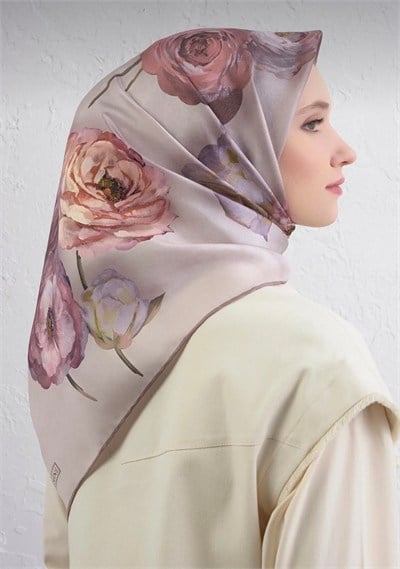 Armine Nostalji İpek Eşarp 9419-06 Vizon