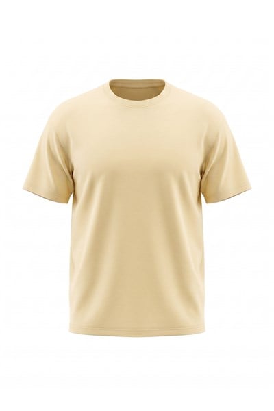 Unisex Oversize Pamuklu Dokulu Bisiklet Yaka Premium Basic Tişört