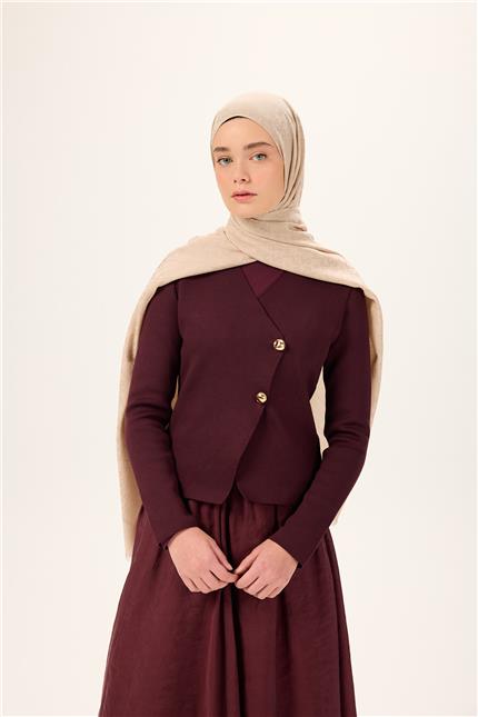 Pamuk Polyester Liva Şal Bej Kaymaz Tok Duruşlu 90x200