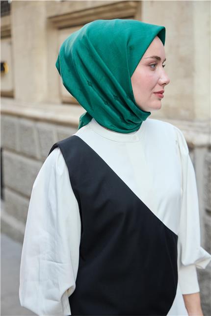 Monogram Pamuk İpek Eşarp 130001-02