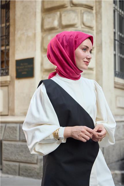 Monogram Pamuk İpek Eşarp 130001-03