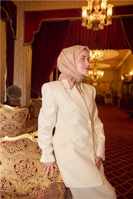 Monogram Pamuk İpek Eşarp 130001-05