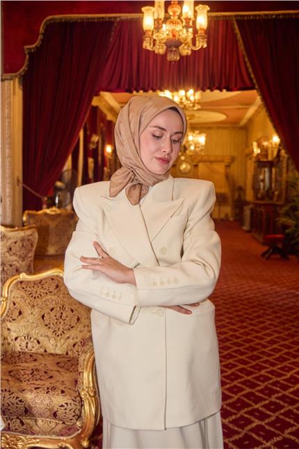 Monogram Pamuk İpek Eşarp 130001-05