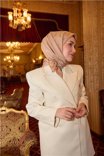 Monogram Pamuk İpek Eşarp 130001-05