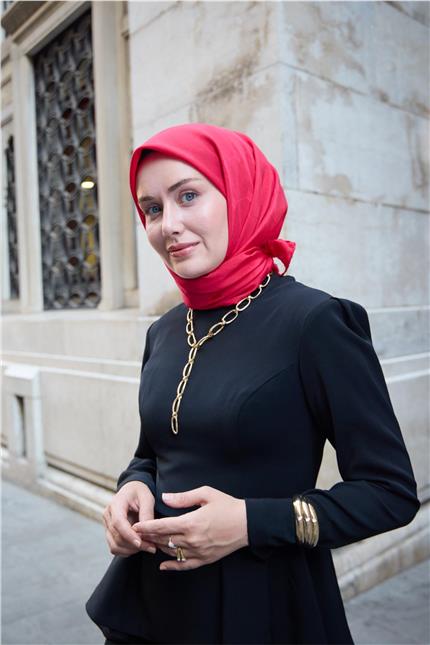 Monogram Pamuk İpek Eşarp 130001-09