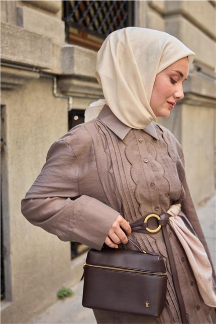 Monogram Pamuk İpek Eşarp 130001-14