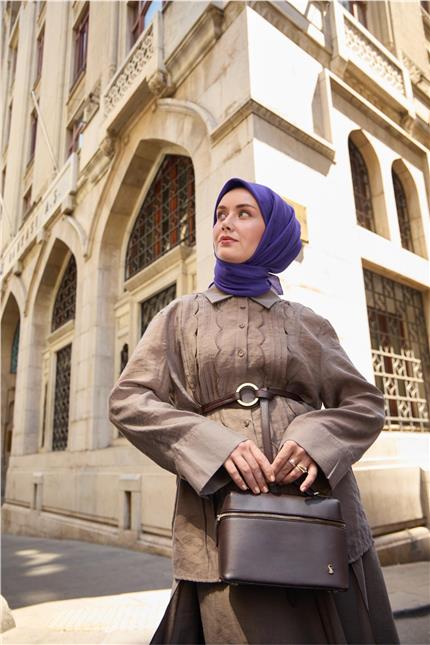 Monogram Pamuk İpek Eşarp 130001-16