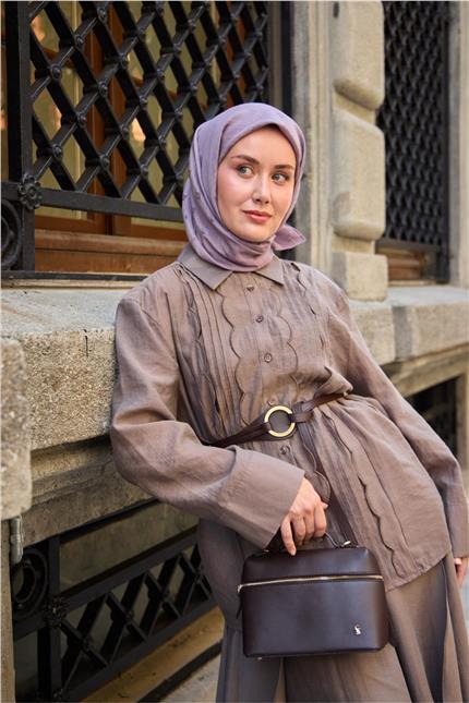 Monogram Pamuk İpek Eşarp 130001-17