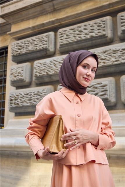 Monogram Pamuk İpek Eşarp 130001-20