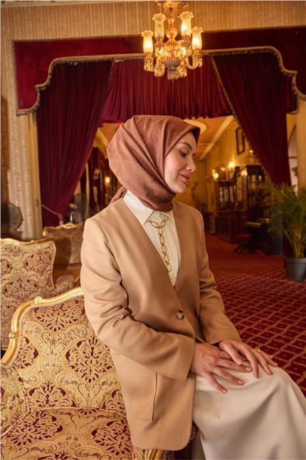 Monogram Pamuk İpek Eşarp 130001-22