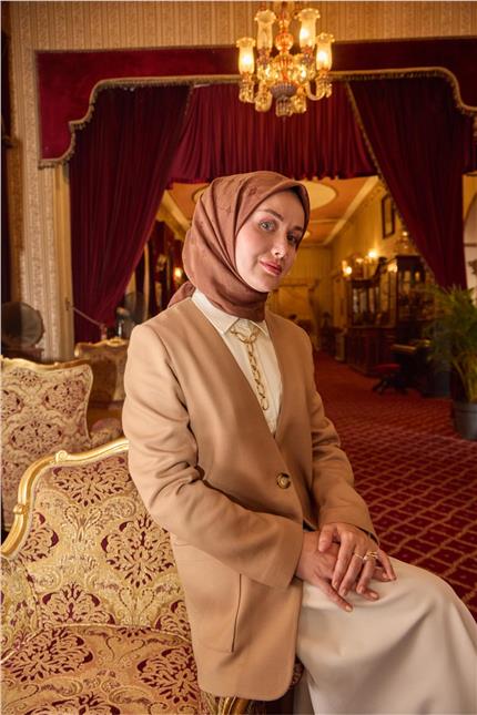 Monogram Pamuk İpek Eşarp 130001-22