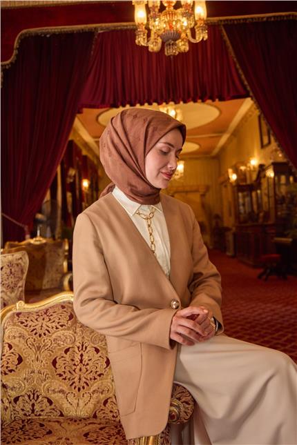 Monogram Pamuk İpek Eşarp 130001-22