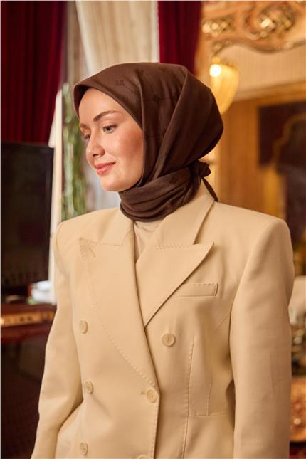 Monogram Pamuk İpek Eşarp 130001-23