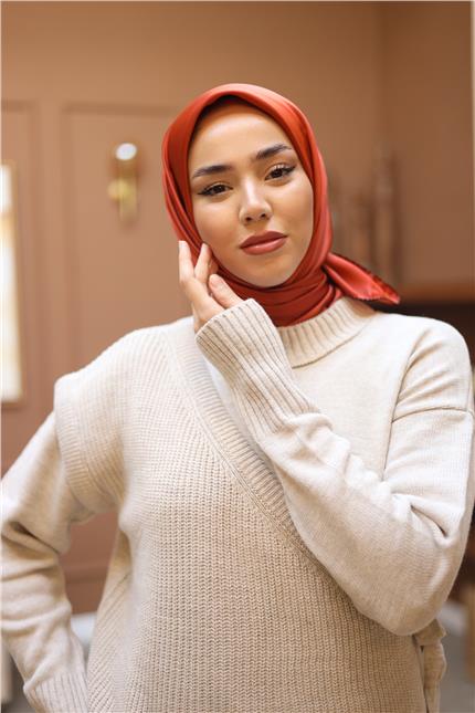 Silk Home Düz Micro Saten Eşarp 28012-13