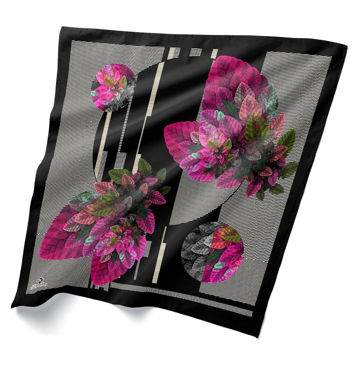 Çiçek Desenli Bandana 20113-01