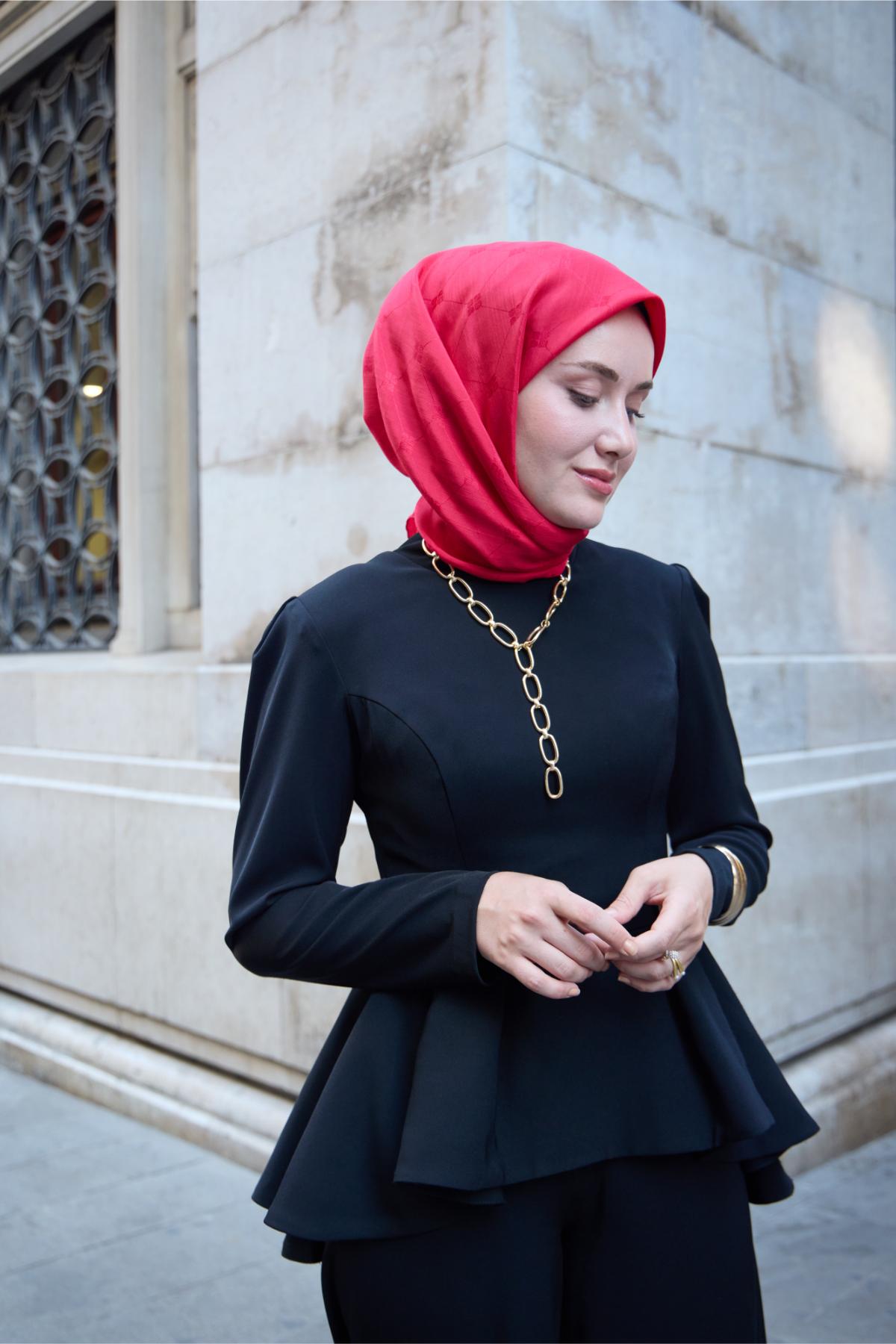 Silk Home EşarpMonogram Pamuk İpek Eşarp 130001-09