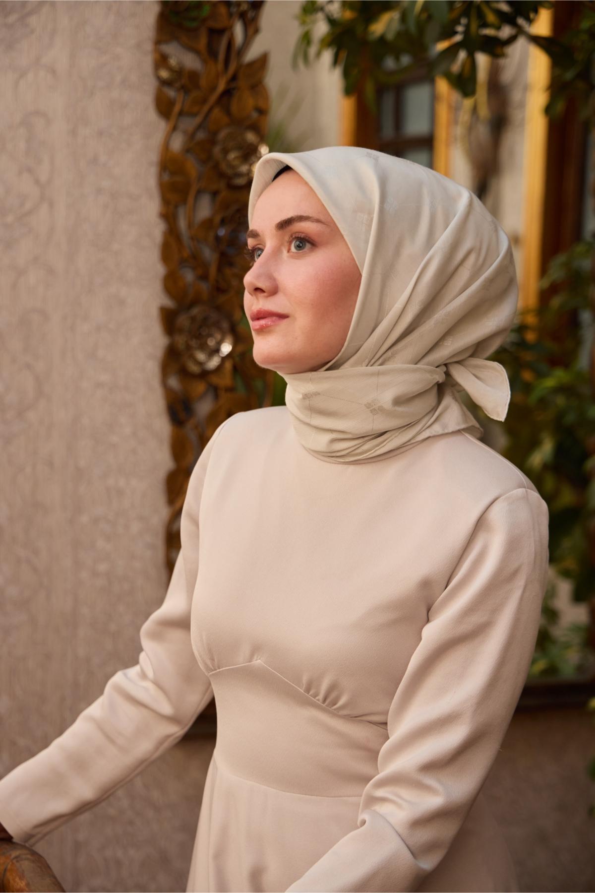 Silk Home EşarpMonogram Pamuk İpek Eşarp 130001-13