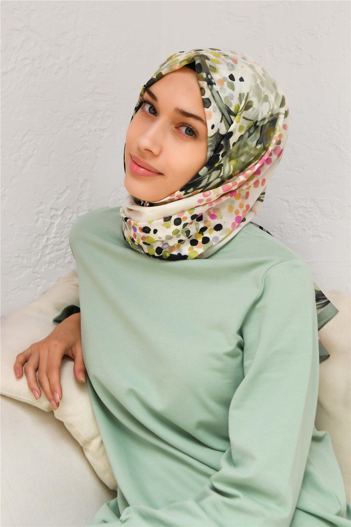 Organik Pamuk İpek Şal 70008-07