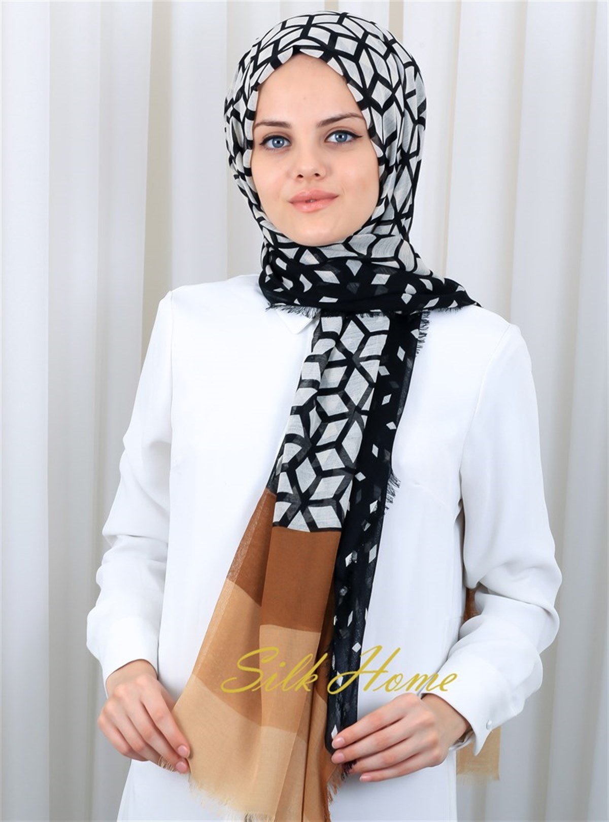 Silk Home Desenli Haiti Şal 180820-15