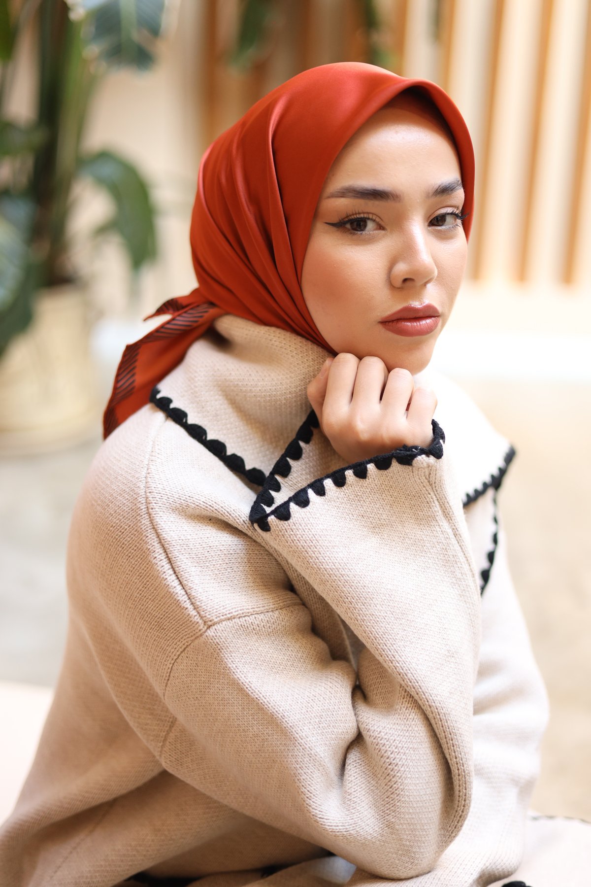 Silk Home Düz Micro Saten Eşarp 28011-13