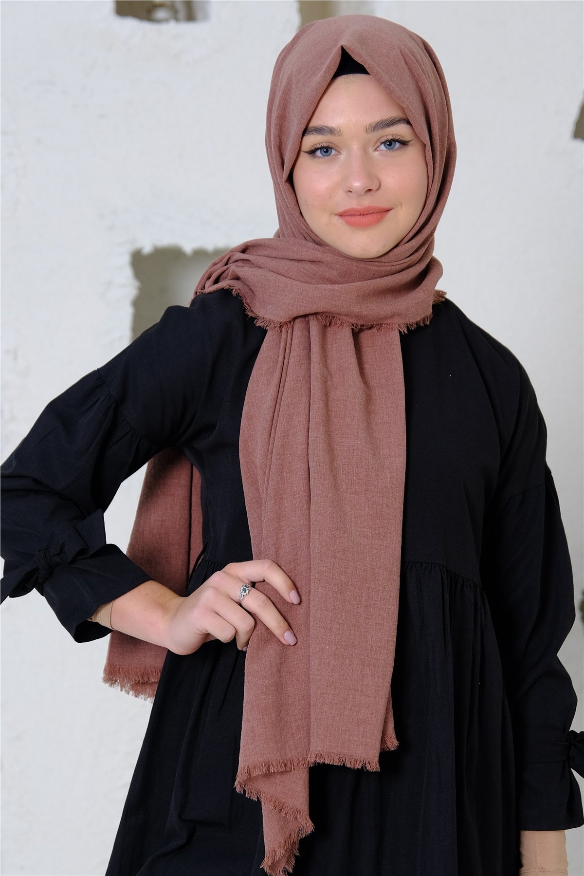 Silk Home Maxi Koton Şal Fındık Kabuğu 70001-20