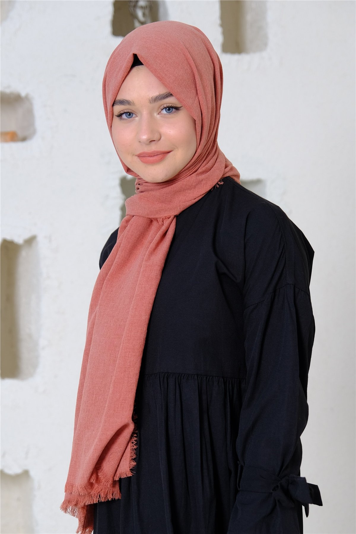 Silk Home Maxi Koton Şal Şeftali 70001-22
