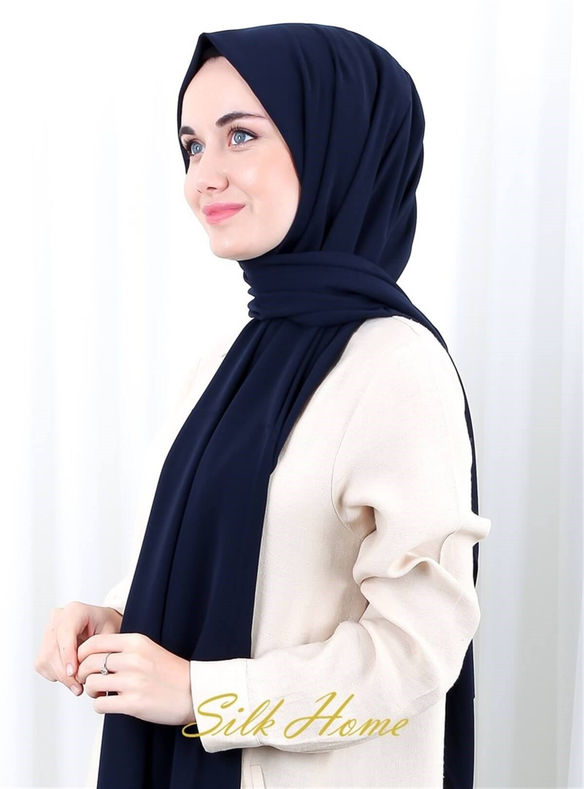 Silk Home Medine İpeği Şal Lacivert 300719-05