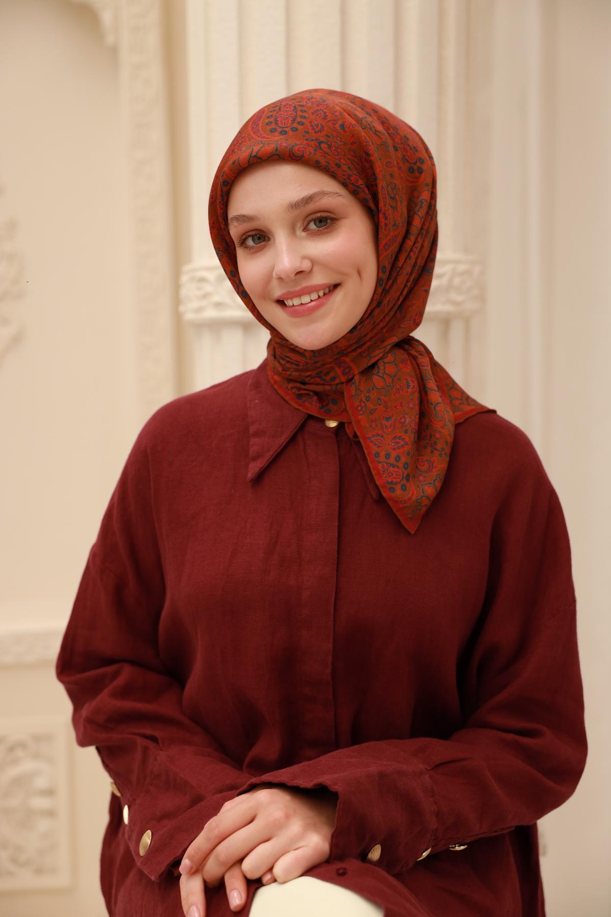 Organik Pamuk İpek EşarpSilk Home Organik Eşarp 79015-27