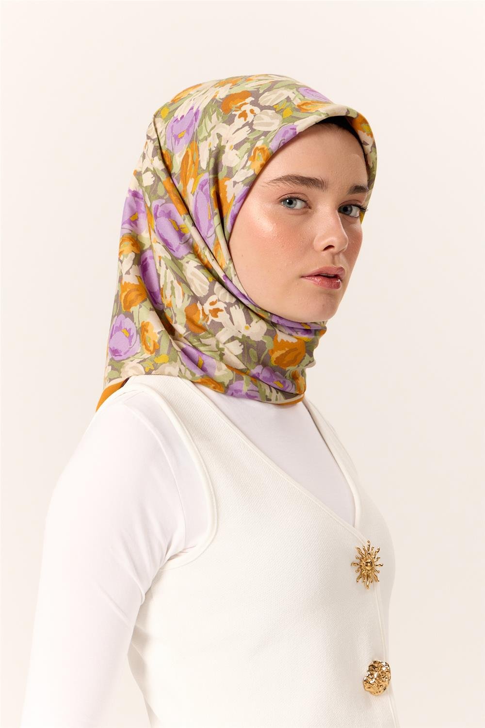 Organik Pamuk İpek EşarpSilk Home Organik Eşarp 79016-07